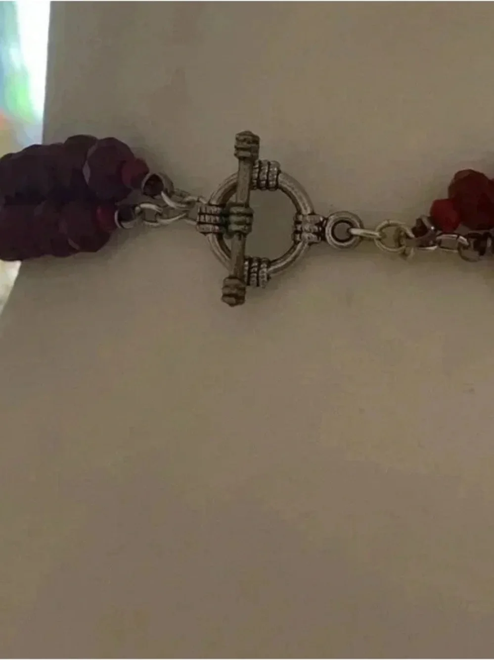 High End Short Beaded Double String Necklace With Removable Pendant Red